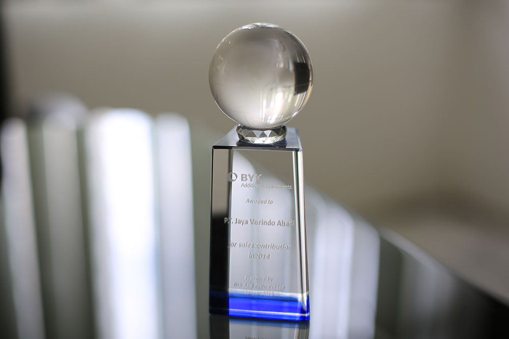 Sales Contribution 2014 Award from BYK Asia Pasific Pte Ltd